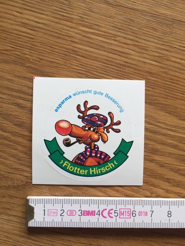 Aufkleber flotter hirsch - aufkleber, hirsch“