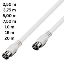 Antennenkabel F-Quick Schnellstecker SAT Kabel 100dB für TV Modem Internet HD