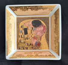 Schale Porzellan Gustav Klimt Der Kuss Goebel artis orbis eckig 8x8 cm dekorativ