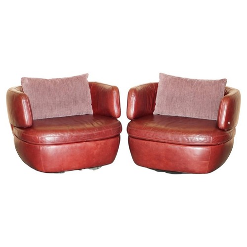 Paar exquisite bordeaux leder - paar,
