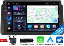 DAB+ 9" CarPlay Android 14 GPS Navi Bluetooth Autoradio für BMW E46 M3 1998-2006