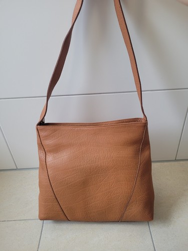Orange braune ledertasche - ledertasche, von