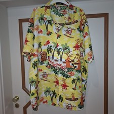 Hawaii Hemd 3 XL  Weihnachtsmann Gelb  