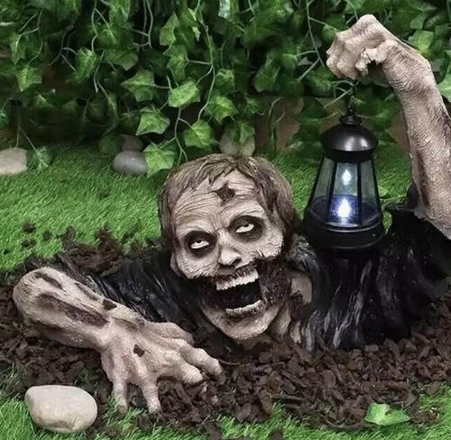 Halloween zombie deko mit led - halloween,
