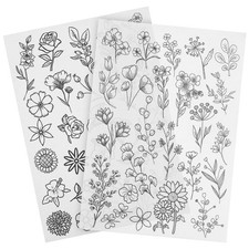 2 Sheets Stickschablonen