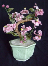 Bonsai Glücksbaum Edelstein Baum Figur Kristallbaum Feng Shui Bergkristall Deko