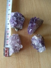 4 Amethyst Drusen Stücke 