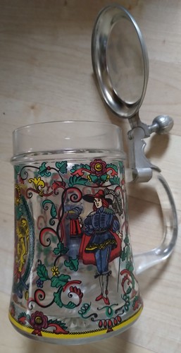 Vintage bierseidel glas mit - vintage,