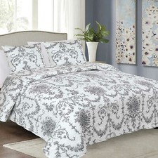 Tagesdecke Steppdecke Bettüberwurf 180x220 220x240 Grau Blau Schwarz Braun Beige