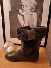 DAMEN STIEFEL 3 in 1 ECHTES LAMMFELL ECHTES LEDER 38  PELZ ELEGANCE WARM BEQUEM0