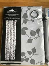 KRONBORG Verdunkelungs - Dekoschal, Fertigvorhang 135 x 245cm, grau (2 Stück)