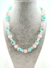 Murano Kette, Collier, vintage, 925 Silber Verschluss, 46 cm lang, Einzelstück