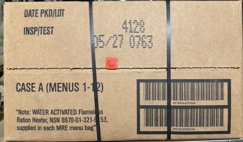 Army mre case inspect - case, a