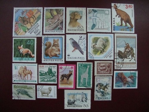 Briefmarken lot tiere - briefmarken,