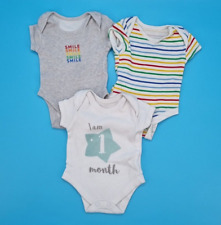 3x Kurzarm Body für Jungen / Mädchen in Gr. 56 (0-2 M)   100% Baumwolle