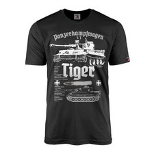 Tiger Panzer Panzerkampfwagen VI WW2 technische Daten T-Shirt#46468