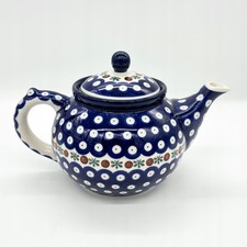 Teekanne Handgemachte Teekanne Kanne handbemalt Bunzlauer Keramik