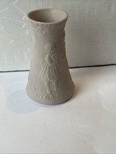 Avon 1974 Bisque Porzellan Mini Vase Becher Engel Relief