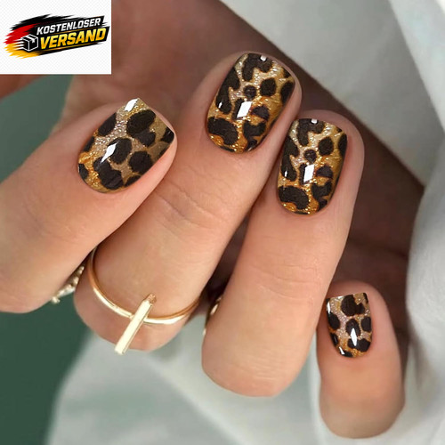 Nagelfolie leopardenmuster gel - nagelfolie,