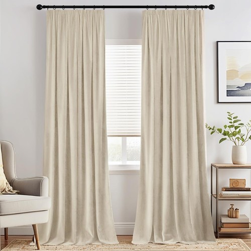 Samtvorhang 2er set 140x300cm - samtvorhang,