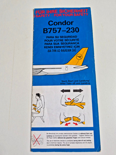 Safety card condor b757 - condor,