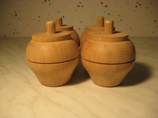 Möbelfüße 4er Set Holz Schrankfüße Holzfüße gedrechselt NEU