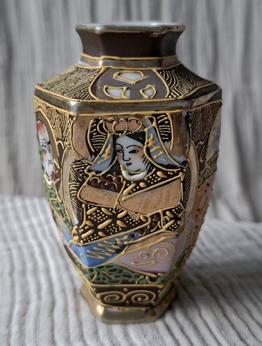 Satsuma moriage vase - satsuma,