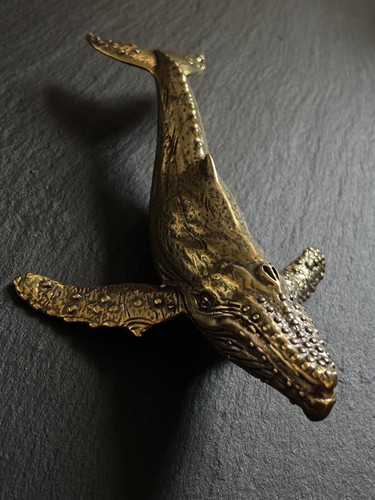 Buckelwal messing figur wal - buckelwal,