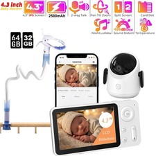 4,3" Babyphone mit Kamera, Fernschwenk-Neige-Zoom-Funktion, 2-Wege-Kommunikation