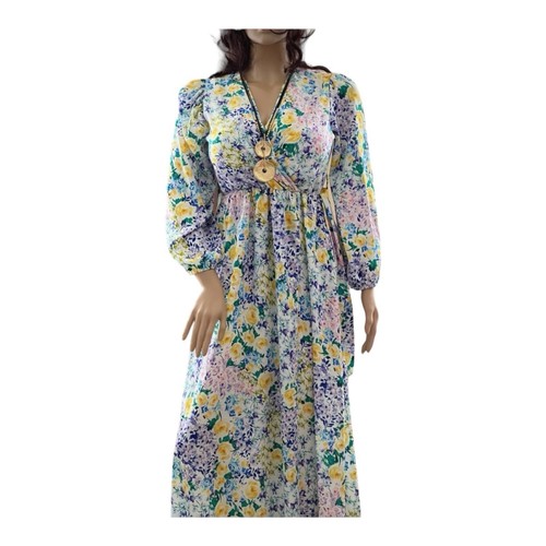 Maxikleid mit blumen - mit,