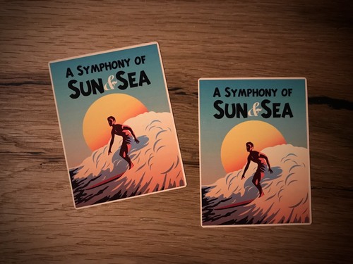 Surfer aufkleber vintage - surfer,