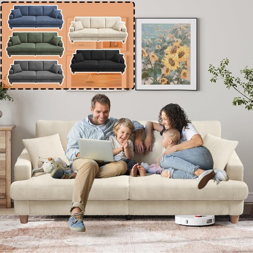 Modern cordsofa bequem 3er - cordsofa,