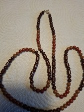 Vintage bernstein oliven kette - bernstein,