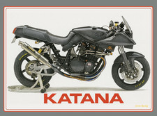 Suzuki GSX 1100 Katana Blechschild Plakette Poster Skizze Typ Garage Oldtimer GSXR