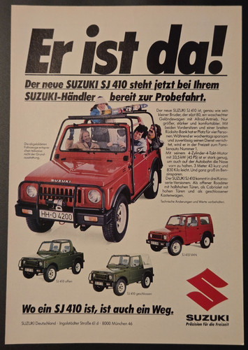 Suzuki 410 werbeanzeige - sj,
