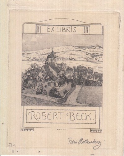 Exlibris bookplate radierung - exlibris,