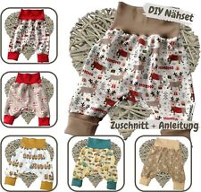 DIY Nähset Baby Pumphose Weihnachten Stoffzuschnitte Nähpaket Geschenk Geburt