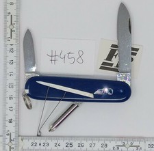 ADLER-Messer , 1/2 Wellenschliff-Klinge, blaue ADLER - Griffschalen  #458  74084