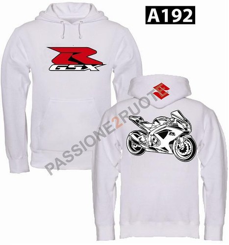 Gsxr weiße kapuzenjacke - weiße,