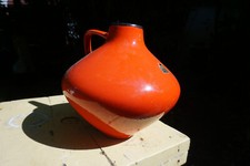 Vase Gerz rot orange 1960er H 20 B 20/5 nr. 2002/18
