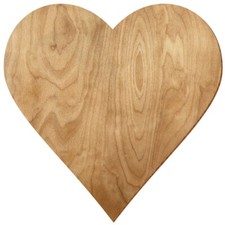 Holz Herz aus Birke rustikal beidseitig lackiert Deko Basteln 3-50cm