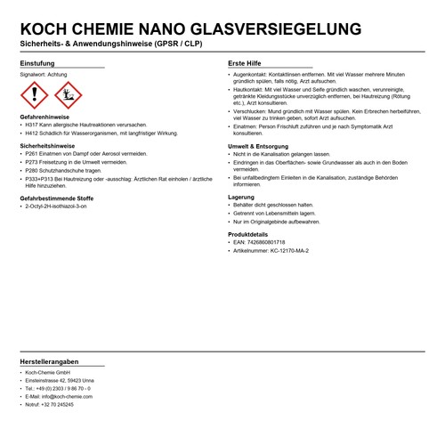 Koch chemie nano - chemie,