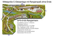 GP5-0100 Märklin C-Gleisplan Rangierheim 430x310x140 (DIN A4-Mappe Color)