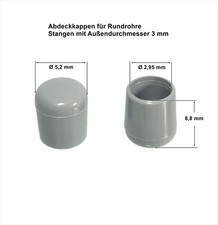 Abdeckkappen für Rundrohre 