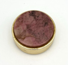 Vintage Pillendose Schmuckbox Edelstein Marmoriert Schatulle Stein Dose #2929