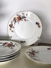 Antik Art Déco Porzellan 6x Teller Dessertteller Goldrand AW Carstens Sorau