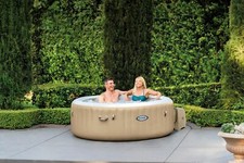 INTEX 28426 Whirlpool PureSPA Bubble (rund, sahara tan, Ø196 außen/Ø145cm innen)