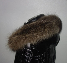 Waschbär Pelz Kapuze Kragen