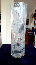 Große schwere Glas Vase -