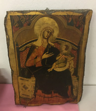 Antike Russische Ikone Maria mit Kind Jesus Gottesmutter H/B40x30cm 